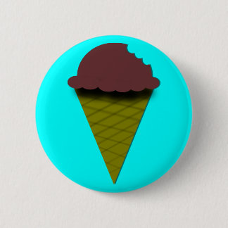 Chapa Redonda De 5 Cm Cono de helado de chocolate