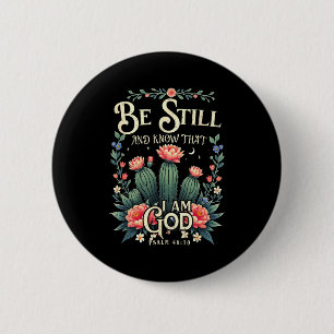 Chapa Redonda De 5 Cm Conoce-que Yo-soy-dios Escritura Cristiana