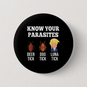 Chapa Redonda De 5 Cm Conoce tus parásitos resistencia a la pulla anti-t