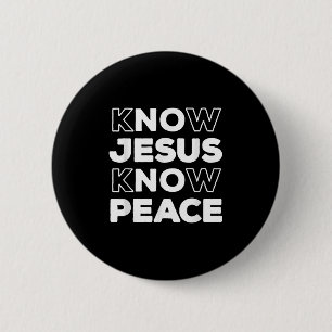 Chapa Redonda De 5 Cm Conocer a Jesús Conocer Paz Iglesia Cristiana Fe I