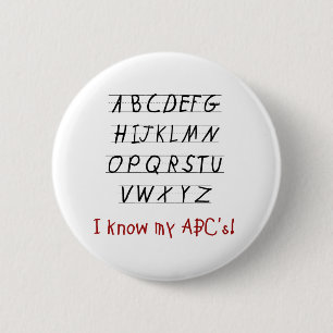 Chapa Redonda De 5 Cm Conozco mi ABCs