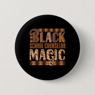 Chapa Redonda De 5 Cm Consejero de escuela de disfraces negros Orgulloso