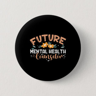 Chapa Redonda De 5 Cm Consejero de Salud Mental Consejero de Salud Menta