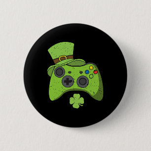 Chapa Redonda De 5 Cm Consola de videojuegos Día de San Patricio Niños J