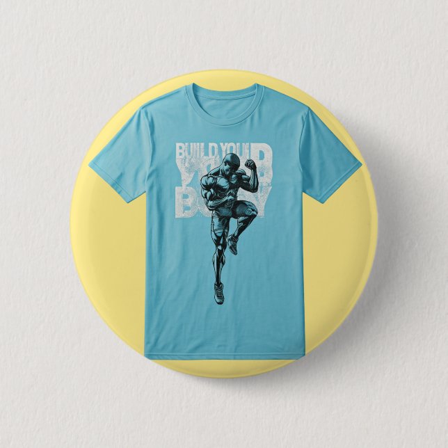 Chapa Redonda De 5 Cm "Construye tu cuerpo": (Anverso)