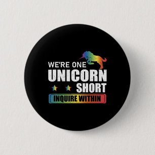Chapa Redonda De 5 Cm Consultar acerca de la divertida caza de unicornio