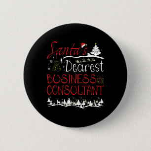 Chapa Redonda De 5 Cm Consultor de negocios Xmas Job Cute Navidades