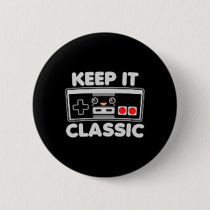 Chapa Redonda De 5 Cm Controlador de videojuegos Mantén el clic Humor añ