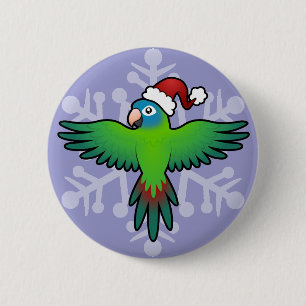 Chapa Redonda De 5 Cm Conuro de Navidad / Loriquito / Loro