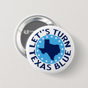Chapa Redonda De 5 Cm Convirtamos Texas en Azul Vota Demócrata 2026 Elec