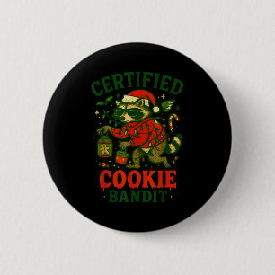 Chapa Redonda De 5 Cm Cookie Bandit con certificación, Navidades diverti