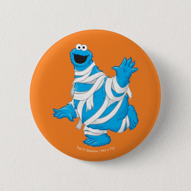 Chapa Redonda De 5 Cm Cookie Monster | Halloween Mummy (Anverso)