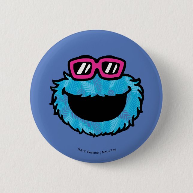 Chapa Redonda De 5 Cm Cookie Monster | Vibes de verano (Anverso)