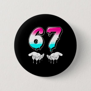 Chapa Redonda De 5 Cm Cool Six Seven 6 7 Meme Gen Alpha jerga Disfraz Ma