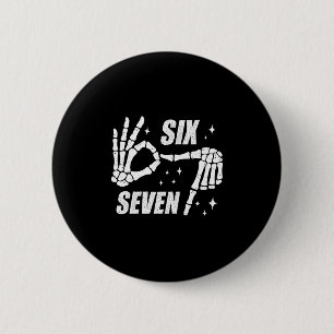 Chapa Redonda De 5 Cm Cool Six Seven Número Gen Alpha jerga 6 7 Tendenci
