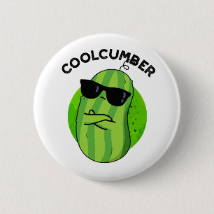 Chapa Redonda De 5 Cm Coolcumber Funny Veggie Cucumber Pun