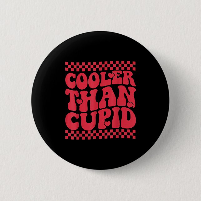 Chapa Redonda De 5 Cm Cooler Than Cud Cute Valentine's Day Kids Boys Gir (Anverso)