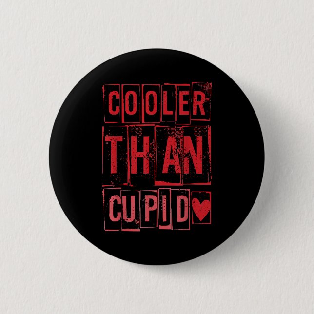 Chapa Redonda De 5 Cm Cooler Than Cud Cute Valentine's Day Kids Boys Gir (Anverso)