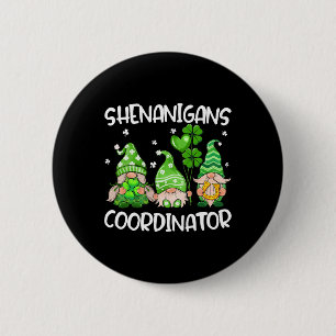 Chapa Redonda De 5 Cm Coordinador de Shenanigans Cute Gnomes Maestros St