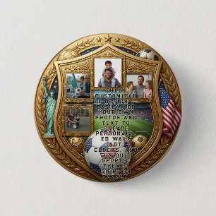 Chapa Redonda De 5 Cm Copa Mundial Familia Personalizada