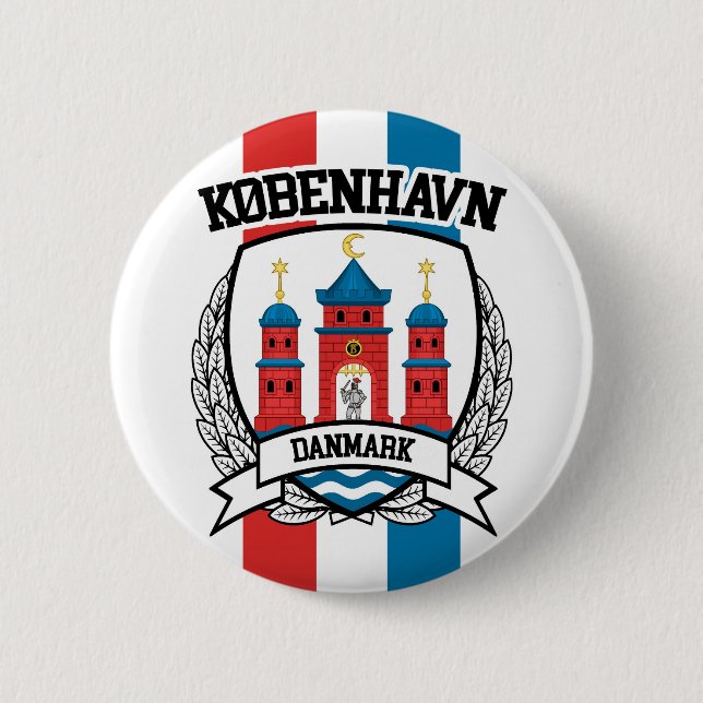 Chapa Redonda De 5 Cm Copenhagen (Anverso)