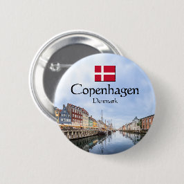 Chapa Redonda De 5 Cm Copenhague Nyhavn