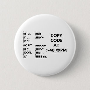 Chapa Redonda De 5 Cm Copie el código en >40 WPM (el código Morse