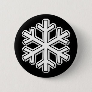 Chapa Redonda De 5 Cm Copo de nieve