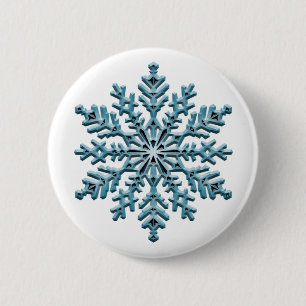 Chapa Redonda De 5 Cm Copo de nieve