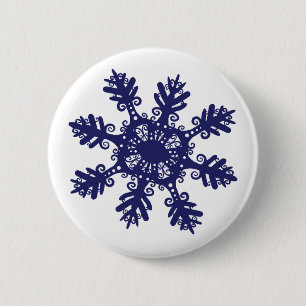 Chapa Redonda De 5 Cm Copo de nieve II