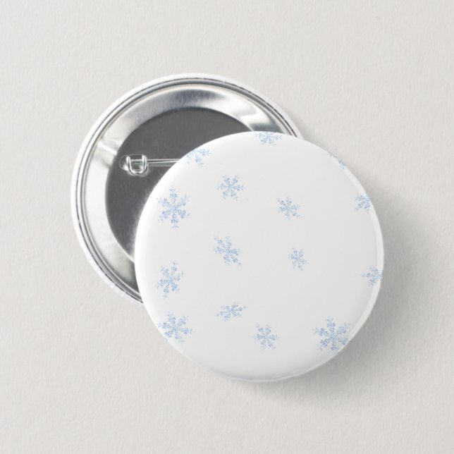Chapa Redonda De 5 Cm Copos de nieve (Anverso y reverso)