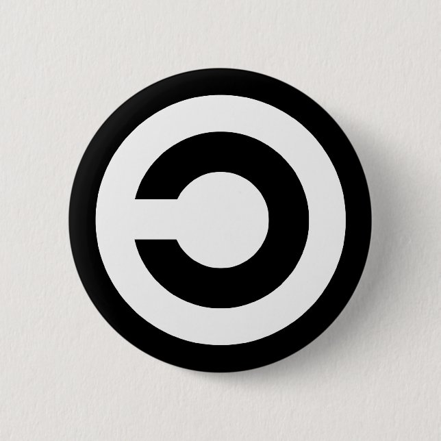 Chapa Redonda De 5 Cm Copyleft - la información quiere estar libre (Anverso)