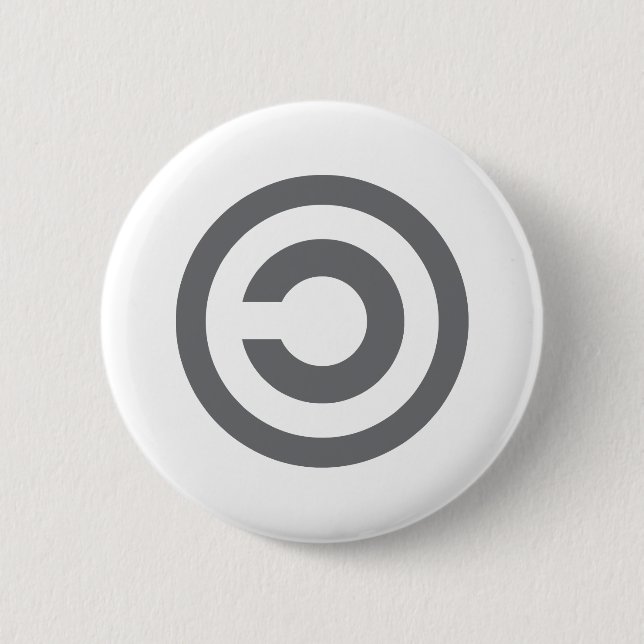Chapa Redonda De 5 Cm Copyleft - la información quiere ser gratis (Anverso)