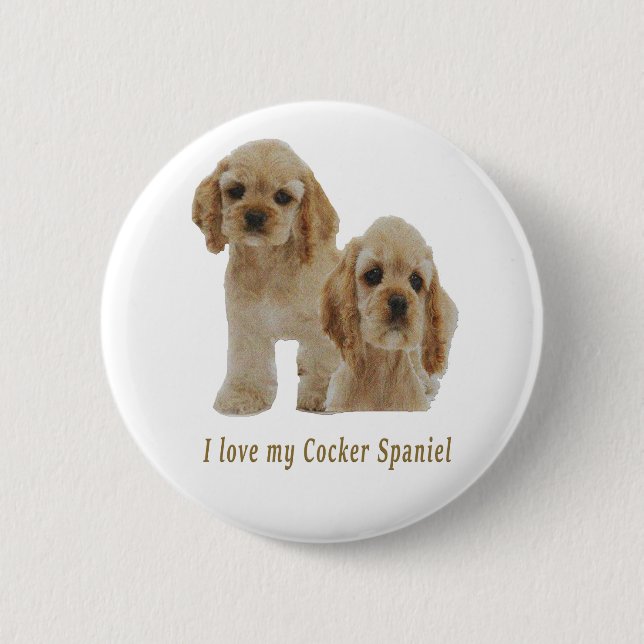 Chapa Redonda De 5 Cm coqueteo spaniels (Anverso)