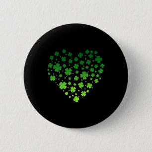 Chapa Redonda De 5 Cm Corazón Afortunado Shamrock Feliz Día de St Patric