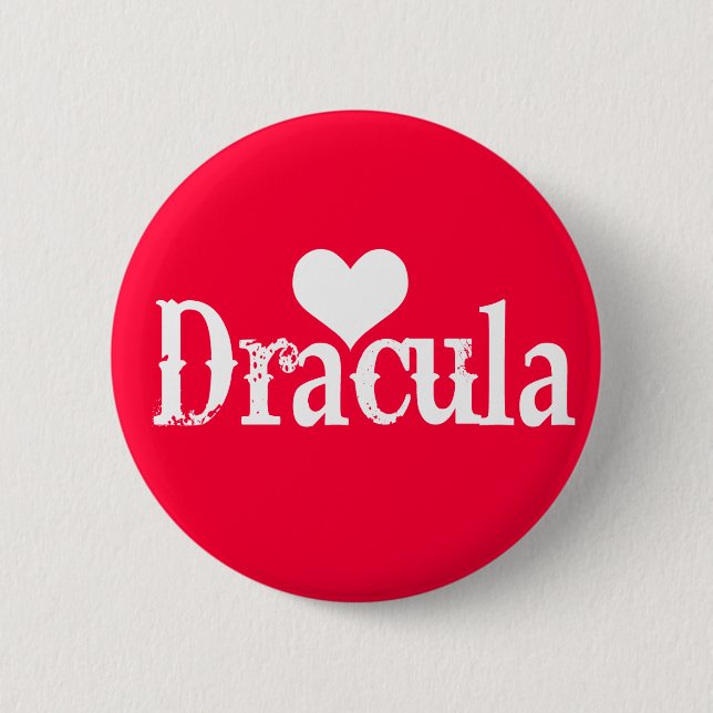 Chapa Redonda De 5 Cm Corazón (amor) Drácula (Anverso)