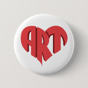 Chapa Redonda De 5 Cm Corazón artístico