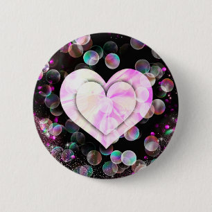 Chapa Redonda De 5 Cm Corazón bailable