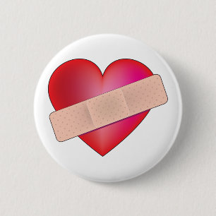 Chapa Redonda De 5 Cm Corazón curativo