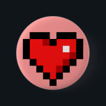 Chapa Redonda De 5 Cm corazón de 8 bits<br><div class="desc">corazón de 8 bits</div>