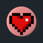 Chapa Redonda De 5 Cm corazón de 8 bits<br><div class="desc">corazón de 8 bits</div>
