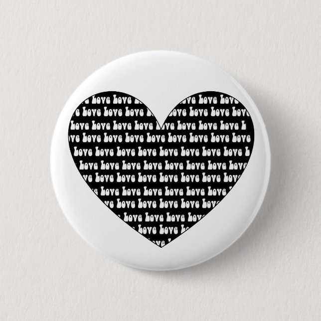 Chapa Redonda De 5 Cm Corazón de amor (Anverso)