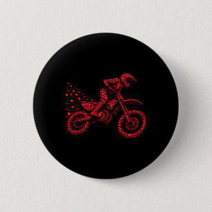 Chapa Redonda De 5 Cm Corazón de bicicleta de tierra Chicos ciclistas Mu