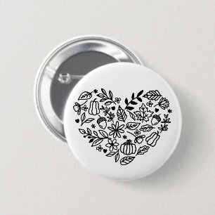 Chapa Redonda De 5 Cm Corazón de caída