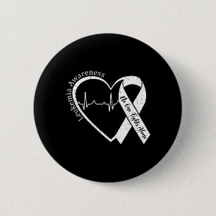 Chapa Redonda De 5 Cm Corazón de concienciación sobre la leucemia Naranj