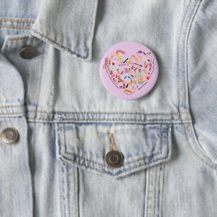 Chapa Redonda De 5 Cm Corazón de herramienta de técnico de uñas de Manic