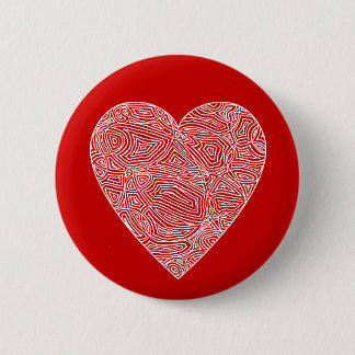 Chapa Redonda De 5 Cm Corazón de huella digital