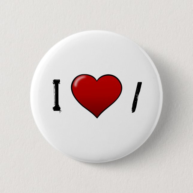 Chapa Redonda De 5 Cm corazón, de I,/ (Anverso)