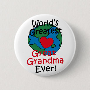Chapa Redonda De 5 Cm Corazón de la Mejor Bisabuela del Mundo