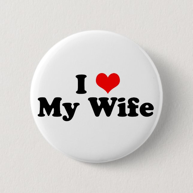 Chapa Redonda De 5 Cm Corazón de mi esposa (Anverso)